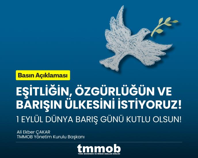 EŞİTLİĞİN, ÖZGÜRLÜĞÜN VE BARIŞIN ÜLKESİNİ İSTİYORUZ!